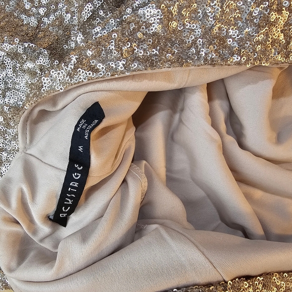 ✨ Free People Backstage Mini Dress | Champagne Gold Sequin | Low Back | Size Med - Picture 11 of 13